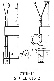 鍋爐爐壁熱電偶(插片式熱電偶) WR□K-11