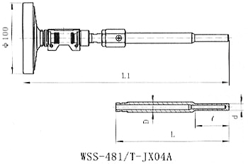 萬(wàn)向型雙金屬溫度計帶特制套管